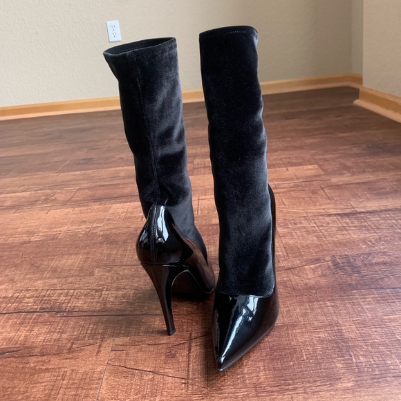 Balenciaga glossy blk Pointedtoe elasticize bootie - Picture 7 of 8